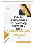 IOP4861 Assignment 2 &lpar;Portfolio&rpar; 2025 &lpar;147508&rpar; - DUE 26 May 2025