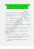 Latest Update Questions SIDA Badge SFO and 100&percnt; Verified Correct Answers Guaranteed PASS&excl;&excl; GRADED AT A&plus;   