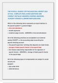 THE PAYROLL SOURCE CPP PACKAGE DEAL NEWEST 2024 ACTUAL COMPLETE REAL EXAM QUESTIONS AND  CORRECT DETAILED ANSWERS &lpar;VERIFIED ANSWERS&rpar;  &vert;ALREADY GRADED A&plus;&vert;&vert;BRAND NEW&excl;&excl;&lpar;2025&sol;2026&rpar;