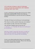 ATI CAPSTONE NURSING CARE OF CHILDREN  &lpar;ACTUAL EXAM 2025&rpar; QUESTIONS AND VERIFIED  ANSWERS NEW&excl; NEW&excl; NEW