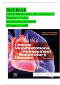 Test Bank For Clinical Manifestaand Astions sessment of Respiratory Disease 8th Edition by Terry Des Jardins&semi; George G&period; Burton &vert; 9780323553698 &vert; &vert; Chapter 1-45 &vert; All Chapters with Answers and Rationales