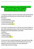 HESI Pharmacology Exam &lpar;2025&rpar;&vert;Questions and Answers 100&percnt; Solved&vert;100&percnt;  Guaranteed Success---Grade A&plus;