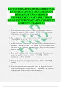 LATEST UPDATED 2025&sol;2026 HRB FINAL  EXAM&vert;2025 UPDATE &vert;ACTUAL EXAM QUESTIONS AND VERIFIED  ANSWERS&sol;ACCURATE SOLUTIONS  &vert;GUARANTEED PASS&excl;&excl; 100&percnt; CORRECT&excl;&excl; ALREADY GRADED A&plus; 