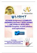 ECS2606 Assignment 1 &lpar;COMPLETE ANSWERS&rpar; Semester 1 2025 &lpar;253465 &rpar; - DUE 24 March 2025&semi; 100&percnt; TRUSTED Complete&comma; trusted solutions and explanations&period;