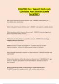 CALMHSA Peer Support Cert exam Questions with Answers-Latest 2024&sol;2025