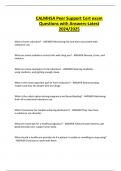 CALMHSA Peer Support Cert exam Questions with Answers-Latest 2024&sol;2025