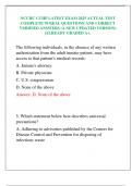 NCCHC CCHP LATEST EXAM 2025 ACTUAL TEST COMPLETE 70 REAL QUESTIONS AND CORRECT VERIFIED ANSWERS &lpar;A NEW UPDATED VERSION&rpar; &vert;ALREADY GRADED A&plus;&period;