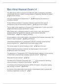Ben Hirst Hazmat Exam I-I Questions With 100&percnt; Correct Answers&excl;&excl;
