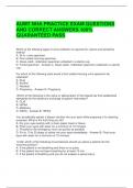 AUMT NHA PRACTICE EXAM QUESTIONS AND CORRECT ANSWERS 100&percnt; GUARANTEED PASS  
