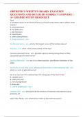 ORTHOTICS WRITTEN BOARD EXAM 2025 QUESTIONS AND DETAILED CORRECT ANSWERS &vert; A&plus; GRADED STUDY RESOURCE