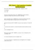 FNP 2 Renal &ndash; Exam questions Complete Verified Answers