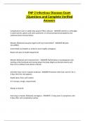FNP 2 Infectious Diseases Exam &vert;Questions and Complete Verified Answers