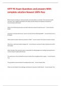VETT 91 Exam Questions and answers With complete solution Newest 100&percnt; Pass
