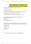 FNP 2 Mouth Exam Questions with Complete Solutions&vert; Verified Answers