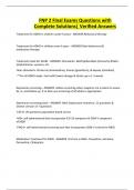 FNP 2 Final Exams Questions with Complete Solutions&vert; Verified Answers