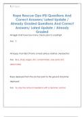 Rope Rescue Ops IFSI Questions And  Correct Answers&sol; Latest Update &sol;  Already Graded Questions And Correct  Answers&sol; Latest Update &sol; Already  Graded