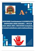 BSW2602 Assignment 2 &lpar;COMPLETE ANSWERS&rpar; 2025 &lpar;192465 &rpar; - DUE 21 July 2025