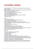A Level Maths - Statistics Exam 2025&sol;2026 Questions With Completed & Verified Solutions&period;