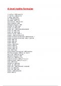 A level maths formulae Exam 2025&sol;2026 Questions With Completed & Verified Solutions&period;