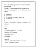 NRSG 301 EXAM 1 QUESTIONS WITH COMPLETE SOLUTIONS