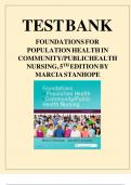  TEST BANK FOR&colon; FOUNDATIONS FOR POPULATION HEALTH IN COMMUNITY&sol;PUBLIC HEALTH NURSING 5TH EDITION BY MARCIA STANHOPE ALL CHAPTERS FULLY COVERED LATEST GUIDE 2025&sol;2026