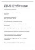 NRSG 525 - MN health Assessment  Questions And Answers Graded A&plus;&period;