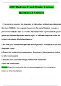 AHIP Medicare Fraud&comma; Waste&comma; & Abuse Exam &lpar;Latest 2025 &sol; 2026 Update&rpar; Questions and Verified Answers &vert; 100&percnt; Correct &vert; Grade A&plus;