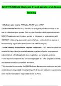 AHIP TRAINING Medicare Fraud&comma; Waste&comma; and Abuse Training &lpar;Latest 2025 &sol; 2026 Update&rpar; Questions and Verified Answers &vert; 100&percnt; Correct &vert; Grade A&plus;
