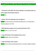 AHIP Fraud&comma; Waste&comma; and Abuse &lpar;Latest 2025 &sol; 2026 Update&rpar; Questions and Verified Answers &vert; 100&percnt; Correct &vert; Grade A&plus;