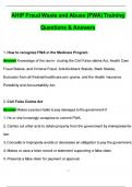 AHIP FWA EXAMS BUNDLED AHIP Medicare Fraud&comma; Waste&comma; & Abuse Exam &sol; AHIP FWA Modules 1-5&comma; Nondiscrimination&comma; FWA&comma; Compliance Exam &sol; AHIP Fraud Waste and Abuse &lpar;FWA&rpar; Exam &lpar;Latest 2025 &sol; 2026 Update&rpar; Questions and Verified Answers &vert; 100&percnt; Correct &vert; Grade A&plus;