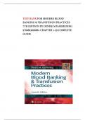 Test Bank for Modern Blood Banking & Transfusion Practices&comma; 7th Edition By Denise M Harmening&vert;&vert;Complete Guide Chapter 1-29