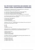 BLS CPR EXAM&sol;73 QUESTIONS AND ANSWERS 100&percnt; CORRECT&period;&lpar;HIGHLY RECOMMENDED BY PROFESSORS&rpar;