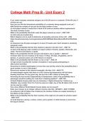 College Math Prep B - Unit Exam 2 2025&sol;2026 Questions With Completed & Verified Solutions&period;