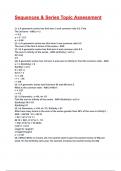 Sequences & Series Topic Assessment Exam 2025&sol;2026 Questions With Completed & Verified Solutions&period;