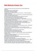 Math Methods Chapter One Exam 2025&sol;2026 Questions With Completed & Verified Solutions&period;