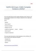 NURS 345 Exam 4 With Complete Solutions &lpar;2025&rpar;&excl;&excl;