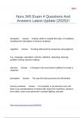 Nurs 345 Exam 4 Questions And Answers Latest Update &lpar;2025&rpar;&excl;&excl;