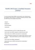 NURS 345 Exam 3 Verified Answers &lpar;2025&rpar;&excl;&excl;