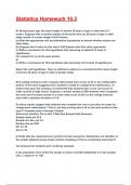 Statistics Homework 10&period;3 Exam 2025&sol;2026 Questions With Completed & Verified Solutions&period;