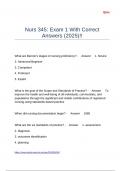 Nurs 345 Exam 1 With Correct Answers &lpar;2025&rpar;&excl;&excl;