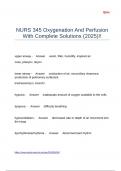 NURS 345 Oxygenation And Perfusion With Complete Solutions &lpar;2025&rpar;&excl;&excl;