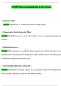 CCHP EXAM &lpar;Latest 2025 &sol; 2026 Update&rpar; Questions and Verified Answers &vert; 100&percnt; Correct &vert; Grade A&plus;