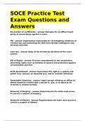 SOCE Practice Test Exam Questions and Answers