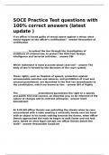 SOCE Practice Test questions with 100- correct answers &lpar;latest update &rpar;&period;