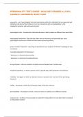 PERSONALITY TEST GUIDE  2024&sol;2025 GRADED A &lpar;100&percnt;  CORRECT ANSWERS&rpar; MUST PASS