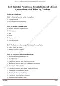 TEST BANK for Nutritional Foundations and Clinical Applications A Nursing Approach&comma; 8th Edition By Michele Grodner&semi; All Chapter 1-20 Complete&period;