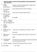 Electric Motor Control Final questions well answered to pass rated A&plus;