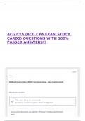 ACG CXA &lpar;ACG CXA EXAM STUDY CARDS&rpar; QUESTIONS WITH 100&percnt; PASSED ANSWERS&excl;&excl;