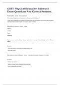 CSET&colon; Physical Education Subtest 3 Exam Questions And Correct Answers&period;