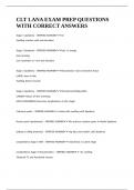 CLT LANA EXAM PREP QUESTIONS WITH CORRECT ANSWERS 